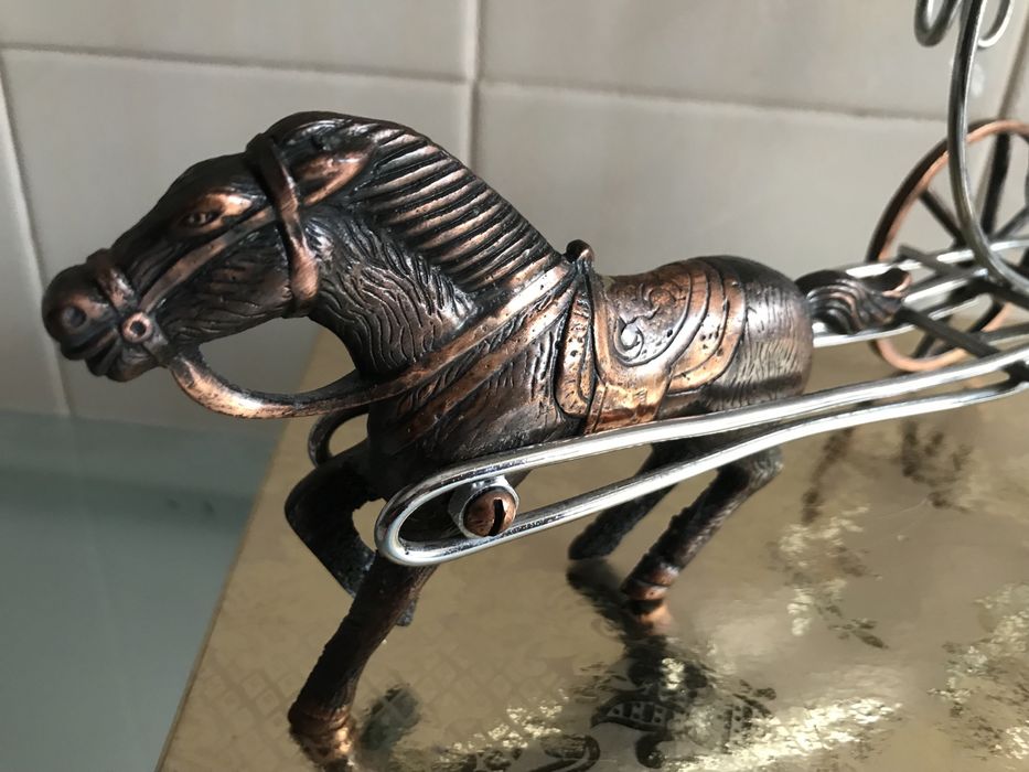 Suporte para garrafa cavalo antigo
