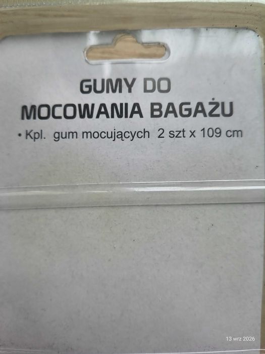 Gumy do mocowania bagażu do roweru