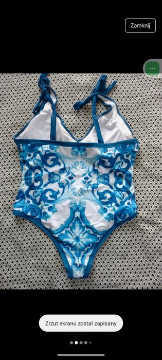 Komplet strój kąpielowy xxl z pareo