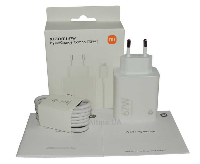 Xiaomi 67W з Turbo кабелем 6A Original, оф. гарантія 6 міс.