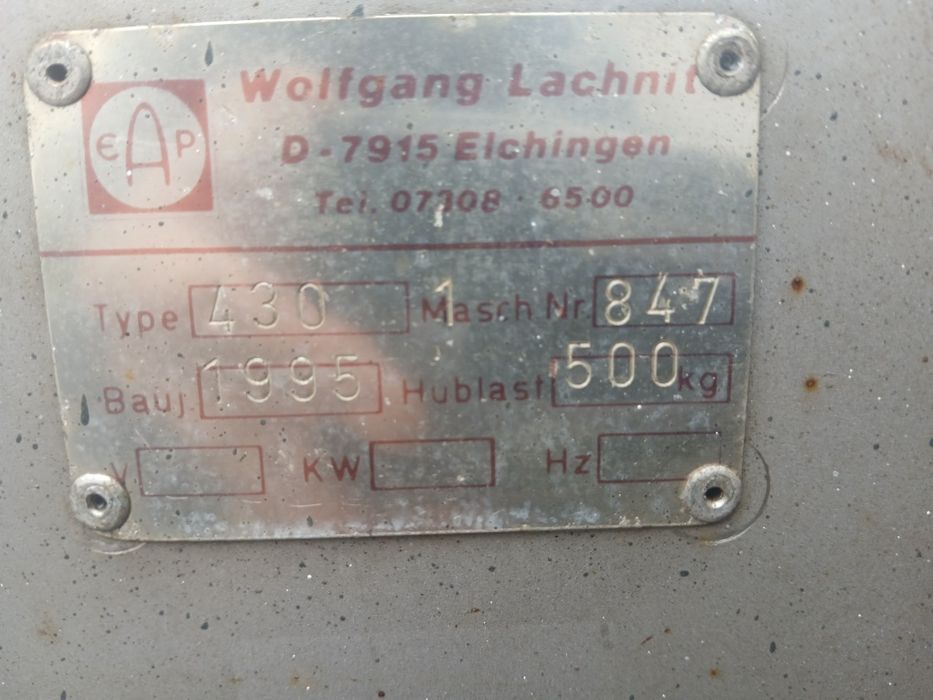 Stacker porta paletes inox