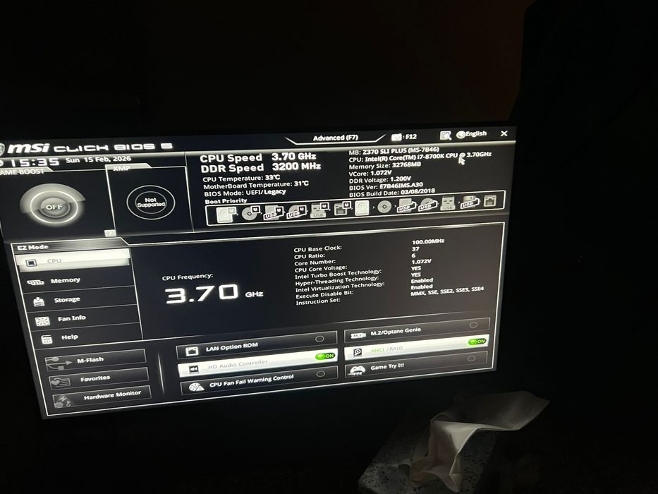 PC i7-8700K RAM 32GB grafika 8GB SSD 256GB paragon faktura gwarancja
