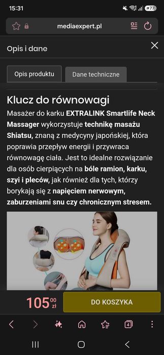 Masażer do karku EXTRALINK