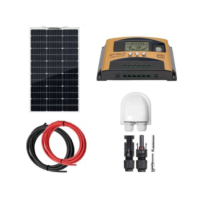 Ładowarka turystyczna panel słoneczny elastyczny 12V 125W regulator solarny MPPT 30A
