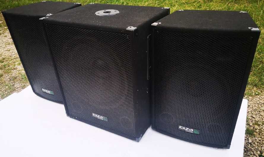 Активный сабвуфер 15" и колонки AUNA 12" .Из Германии