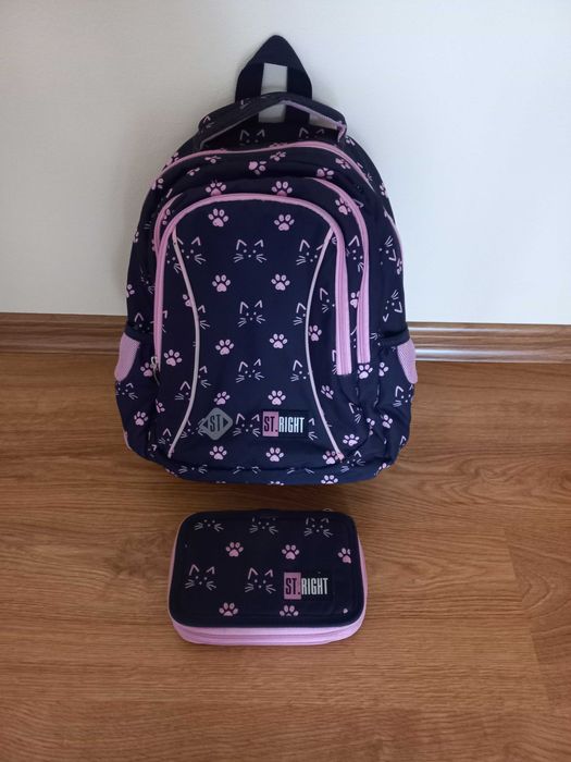Plecak szkolny 1-3 + piórnik dwukomorowy St. Right
