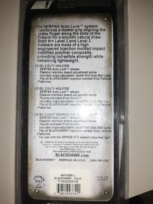 Кобура лівостороння Blackhawk