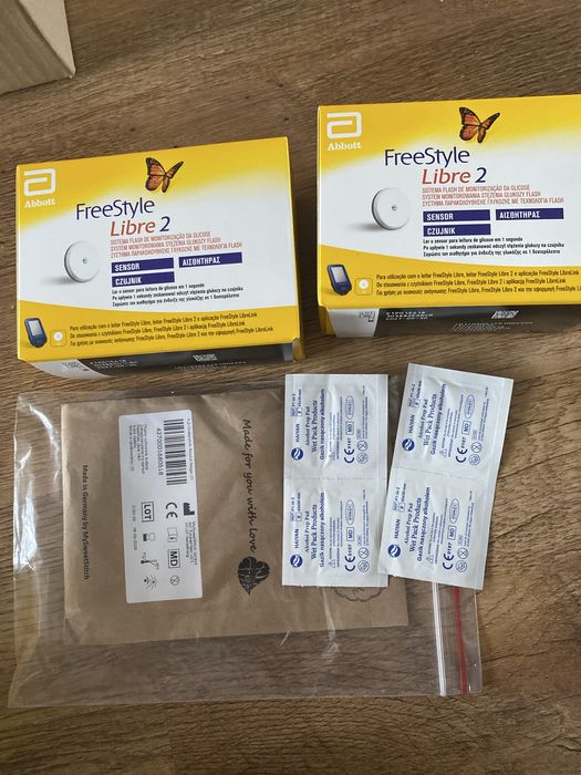 Freestyle  libre 2 czujniki ,sensory 2 szt plus 10 plastrow  orginslnych