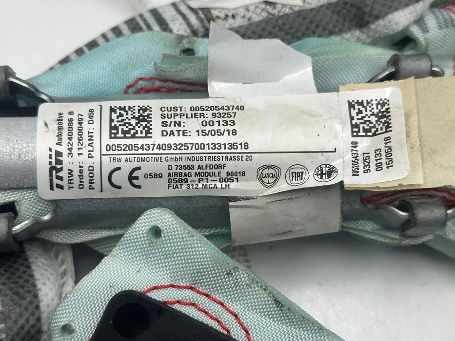 Airbag Cortina Direito / Esquerdo - Fiat 500 (2018)
