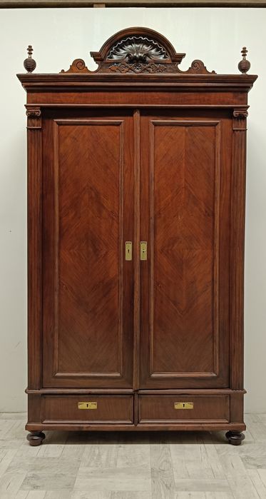 szafa mieszczańska drewniana eklektyczna stara koniec XIXw