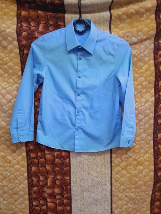 Śliczna błękitna koszula długi rękaw m&s