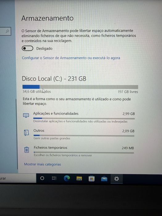 Laptop intel 2.4ghz com disco de 256gb