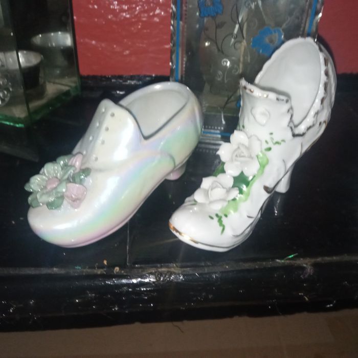 Buciki ceramiczny, ozdobny porcelanowy but