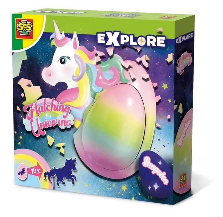 Kreatywna zabawa - Wylęganie jednorożca z jajka pudełko,208x203 mm