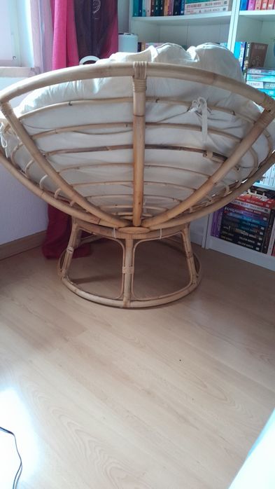 Poltrona papasan natural em bambu