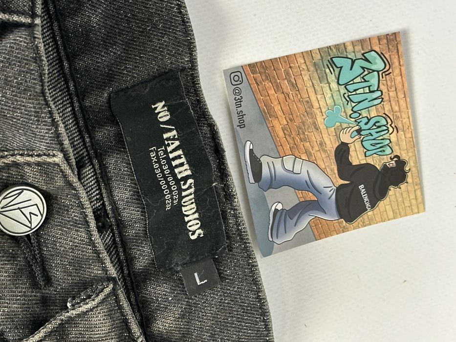 NFS NO FAITH STUDIOS baggy faded archive джинсы черные широкие джинси