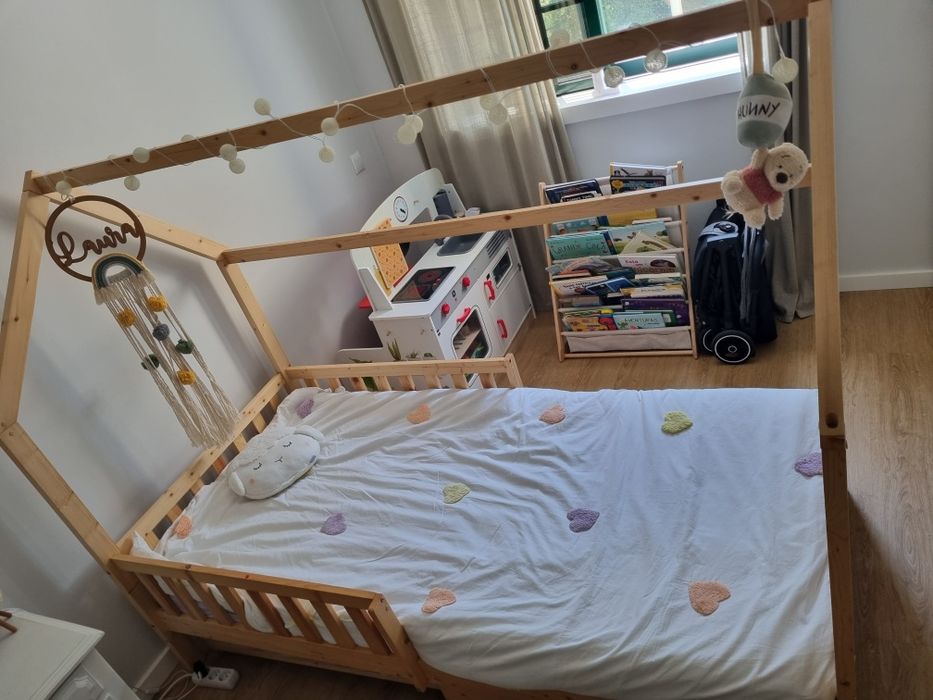 Cama Montessori Natural com 2 Gavetas