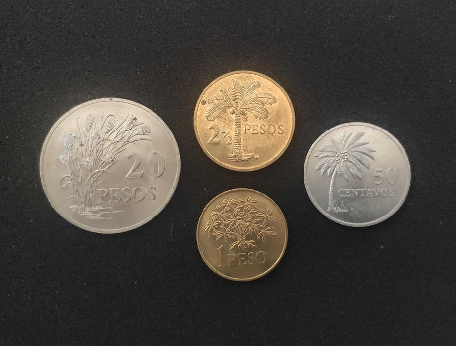 4 Moedas Guiné-Bissau 1977 Belas/Soberbas