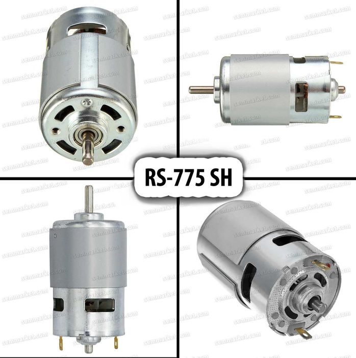 Мини электродвигатель RS775 RS555 электромотор 100-180W 12v/24v