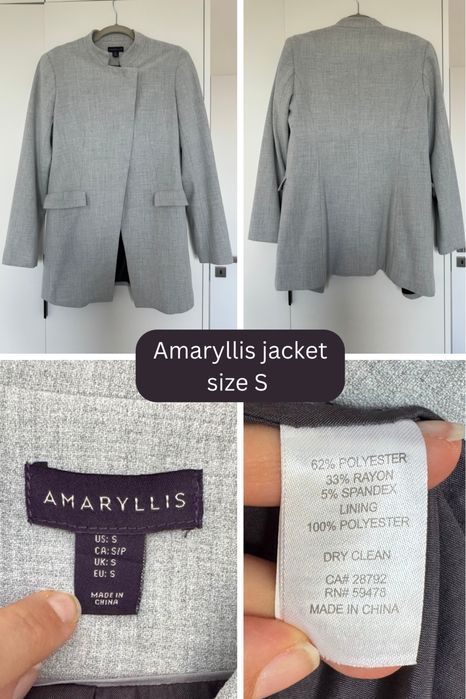 Przeskalowana szara marynarka Amaryllis (S)