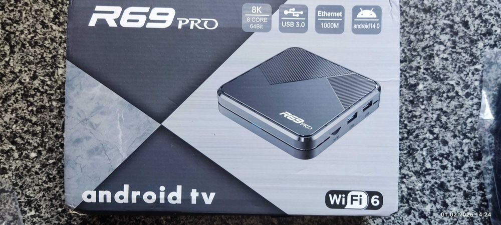 Приставка Janmifly R69 PRO Android 14 H728 WiFi6 4/32GB, 4/64GB