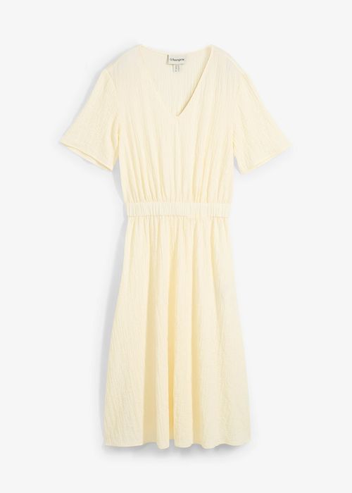 B.P.C sukienka midi ecru z krepy r.44