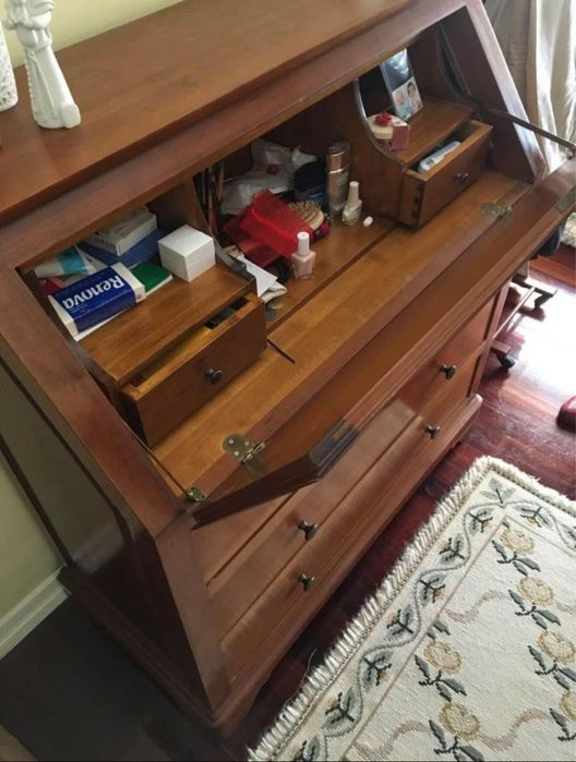 Escrivaninha clássica madeira maciça