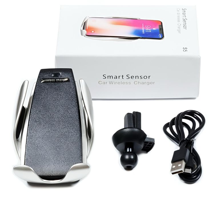 Тримач для телефону в авто із бездротовою зарядкою PENGUIN SMART SENSOR S5
