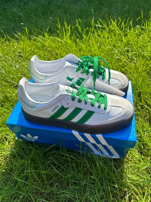 adidas SAMBAE White/Green r. 39 1/3 – nowe + pudełko