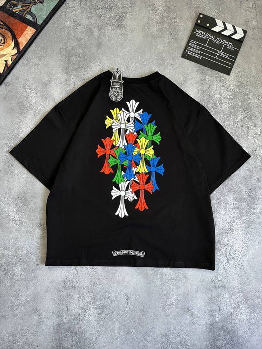 Футболка Chrome Hearts с бирками черная / Хром хардс оверсайз