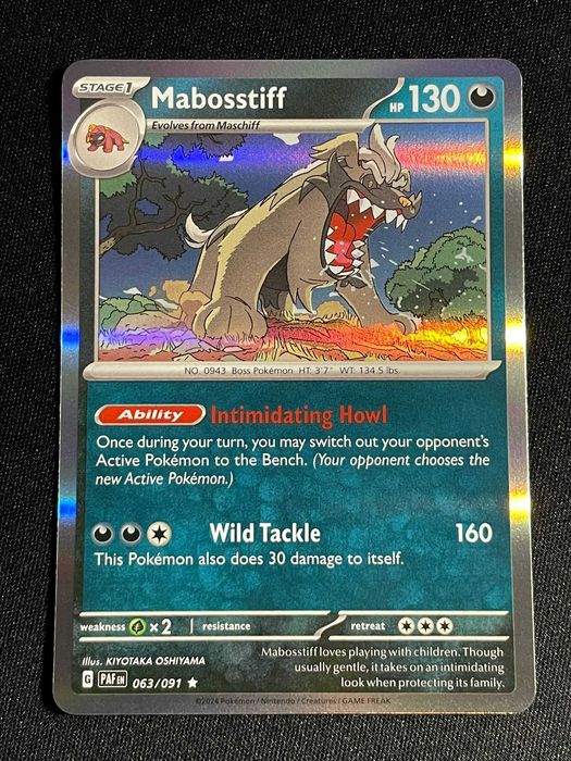 Carta Pokémon Mabosstiff 63/91 Paldean Fates