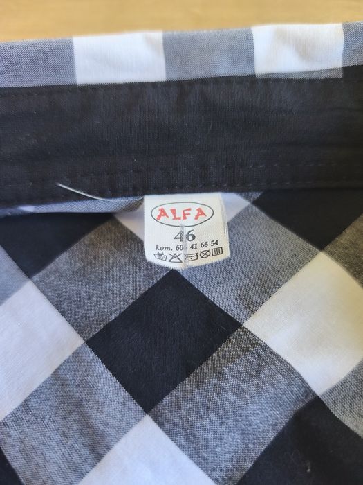 Koszula damska w czarno białą kratkę Alfa XL/42/14