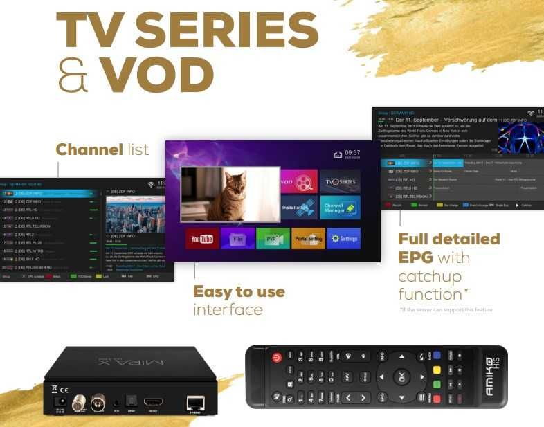 Amiko Mira X HIS-4300 4K UHD  DVB-S/C/T + IPTV