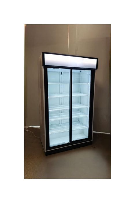 Szafa chłodnicza lodówka Barowa Sklepowa 124 cm dwudrzwiowa Przesuwna