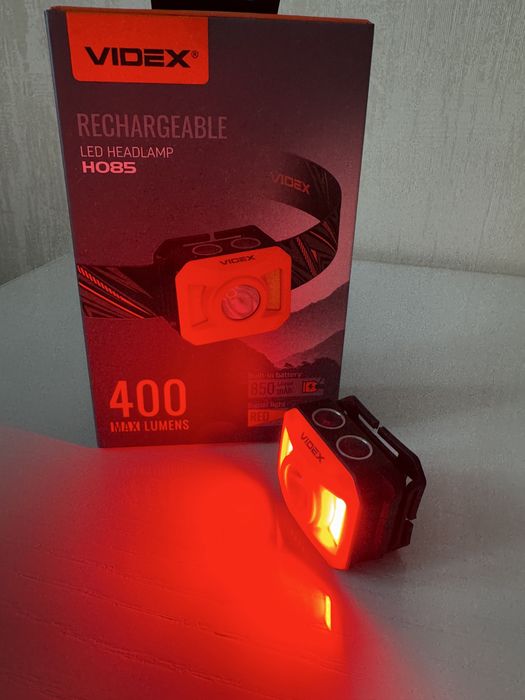 Налобний світлодіодний ліхтарик VIDEX VLF-H085-OR 400 Lm 5000K