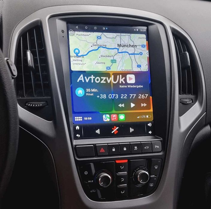 Магнитола ASTRA J Opel Астра GPS USB Tesla дисплей Carplay Android 15