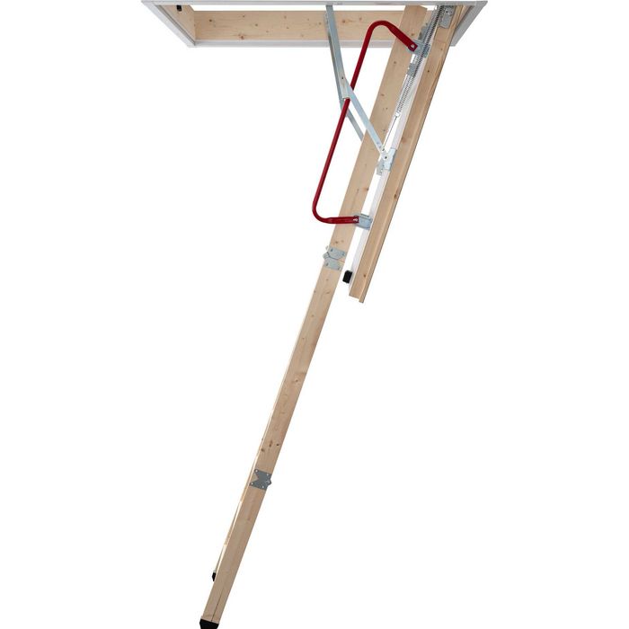 Drewniane chody strychowe Werner ThermoPLUS 113x55cm 2,86m Termoizolowane klapa 64mm Poręcz OPIS