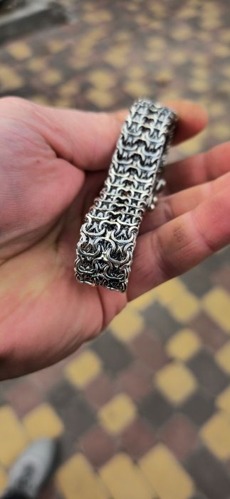 Срібний Браслет подвійний рамзес з коробкою