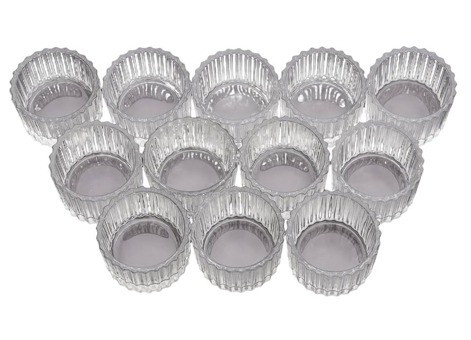 Vohocandle – przezroczyste świeczniki na podgrzewacze, zestaw 12 sztuk