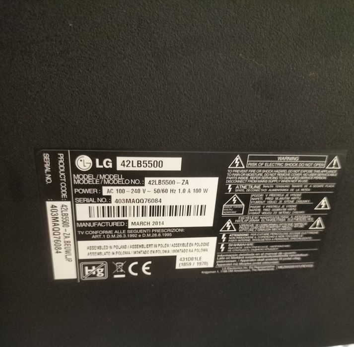 Vendo TV LG 42 polegadas
