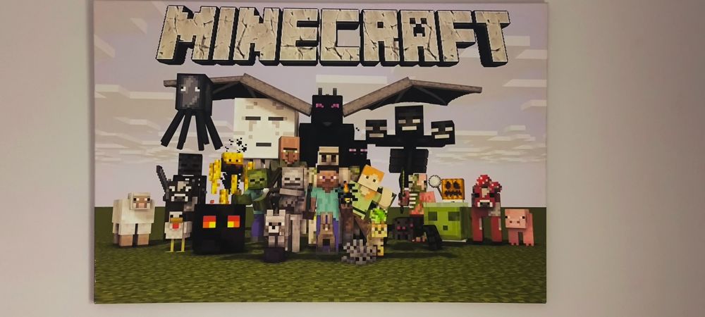 Minecraft obraz na płutnie 120x80