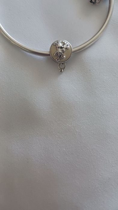 Conta pandora original em prata minnie e mickey