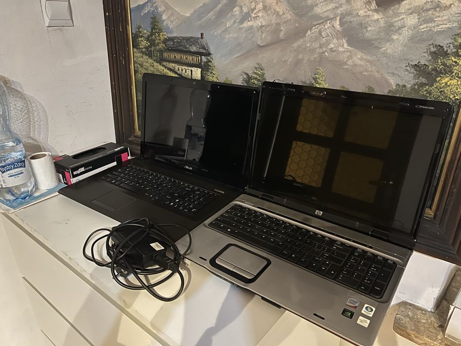 Dwa laptopy asus K72JK oraz hp dv9700