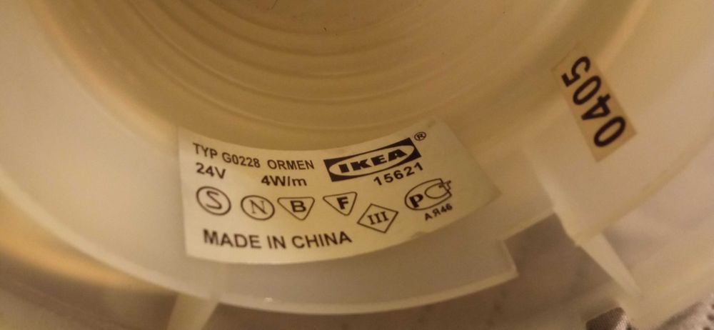 IKEA ormen fio de lâmpadas led