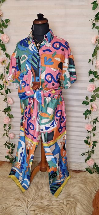 Komplet damski ala satyna