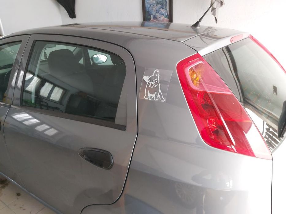 BULDOG FRANCUSKI- 13cm x 11cm - naklejka na auto ścianę laptop quad