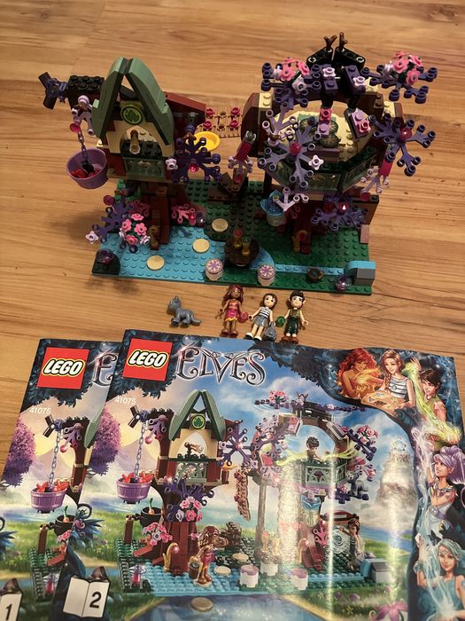 Lego elves 41075 drzewo elfów kryjówka USZKODZONE LIŚCIE