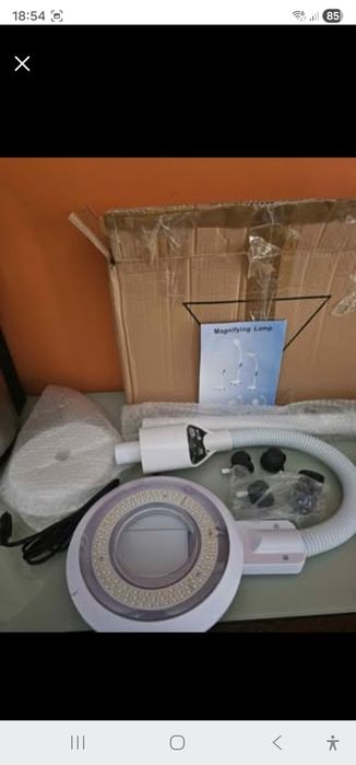 Candeeiro de Pé LED 16X Lupa Beleza Acne Unhas Luz Fria Ajustar Livrem