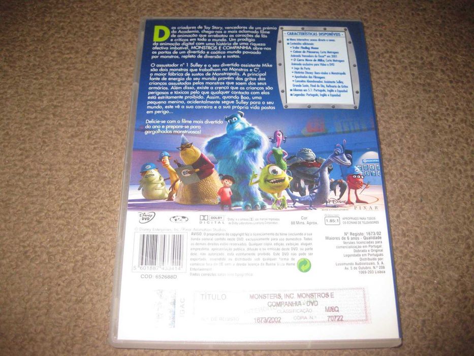 DVD "Monsters, Inc."64564347490434121