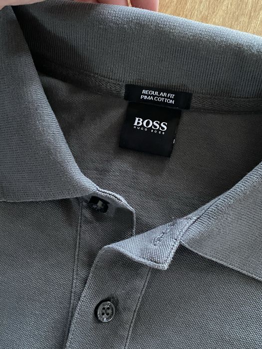 Hugo Boss Polo M męska idealna stalowa